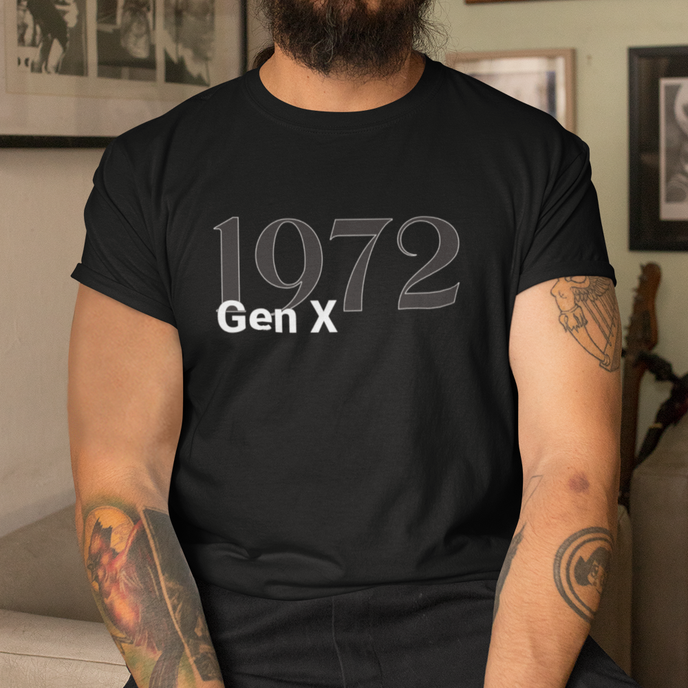 1972 Generation X Unisex Soft-Style T-Shirt for men or women