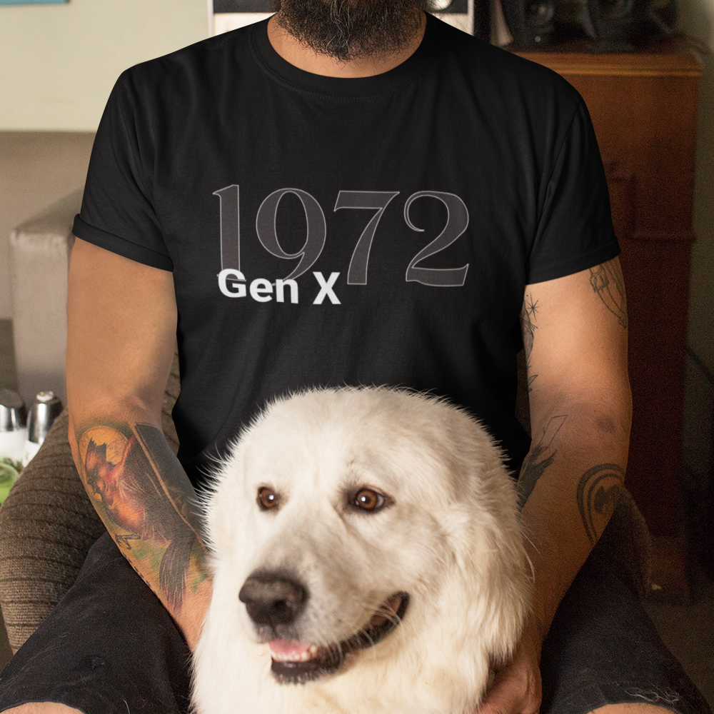 1972 Generation X Unisex Soft-Style T-Shirt for men or women