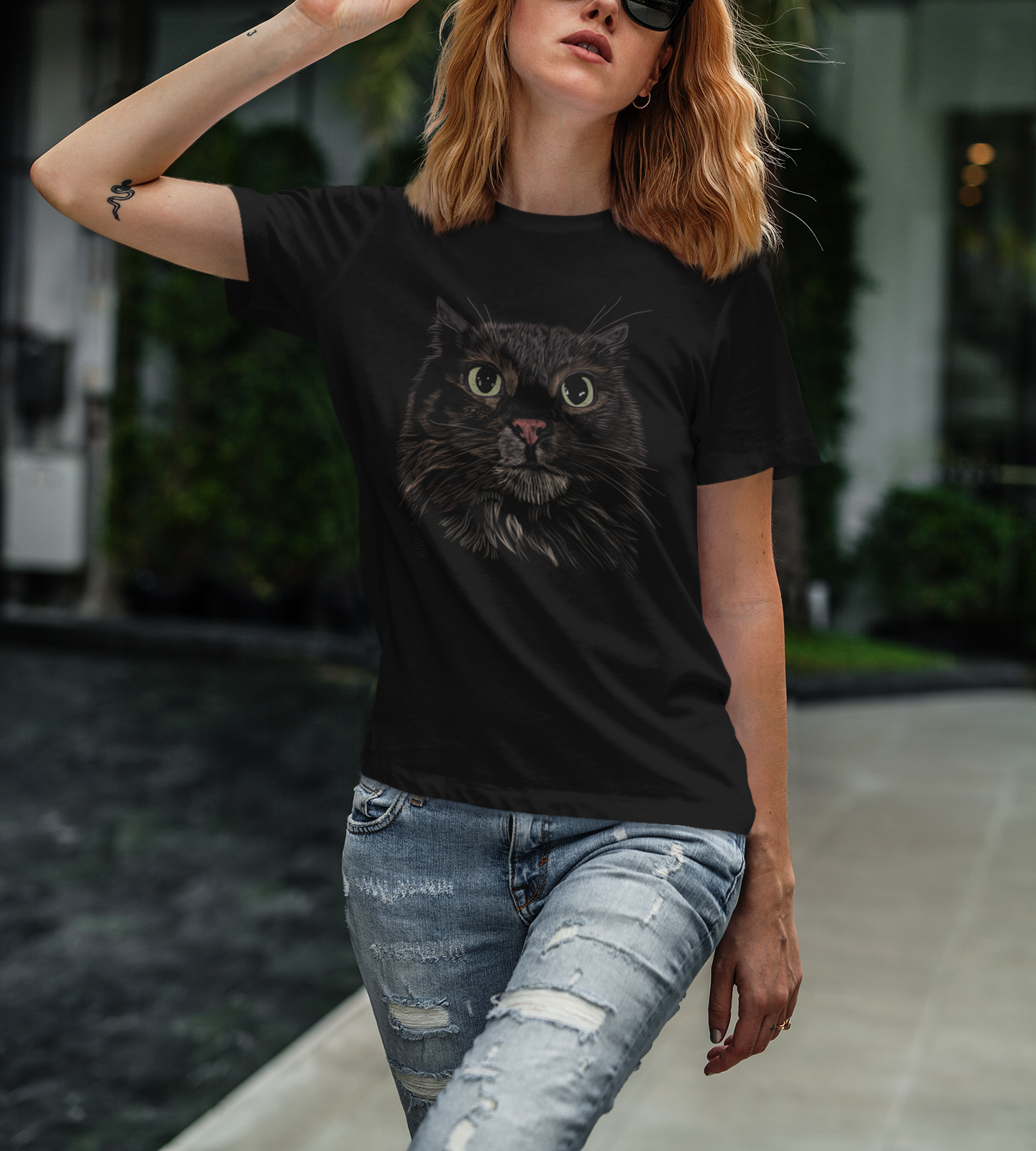 "Miffed Cat" Jamie's Hand-Drawn Cat Collection T-Shirt