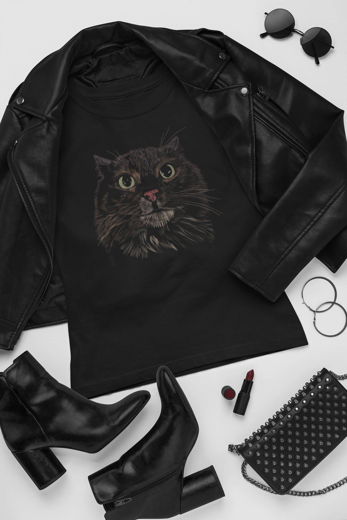 "Miffed Cat" Jamie's Hand-Drawn Cat Collection T-Shirt