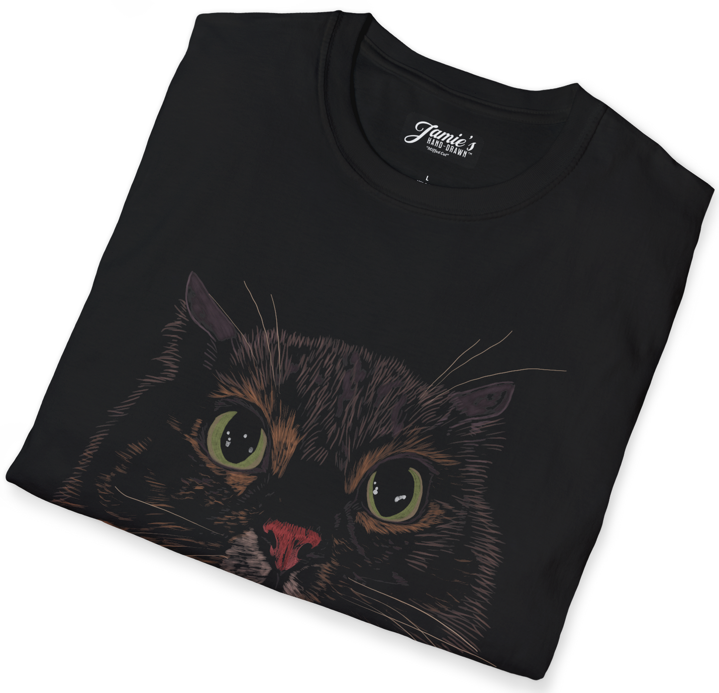 "Miffed Cat" Jamie's Hand-Drawn Cat Collection T-Shirt