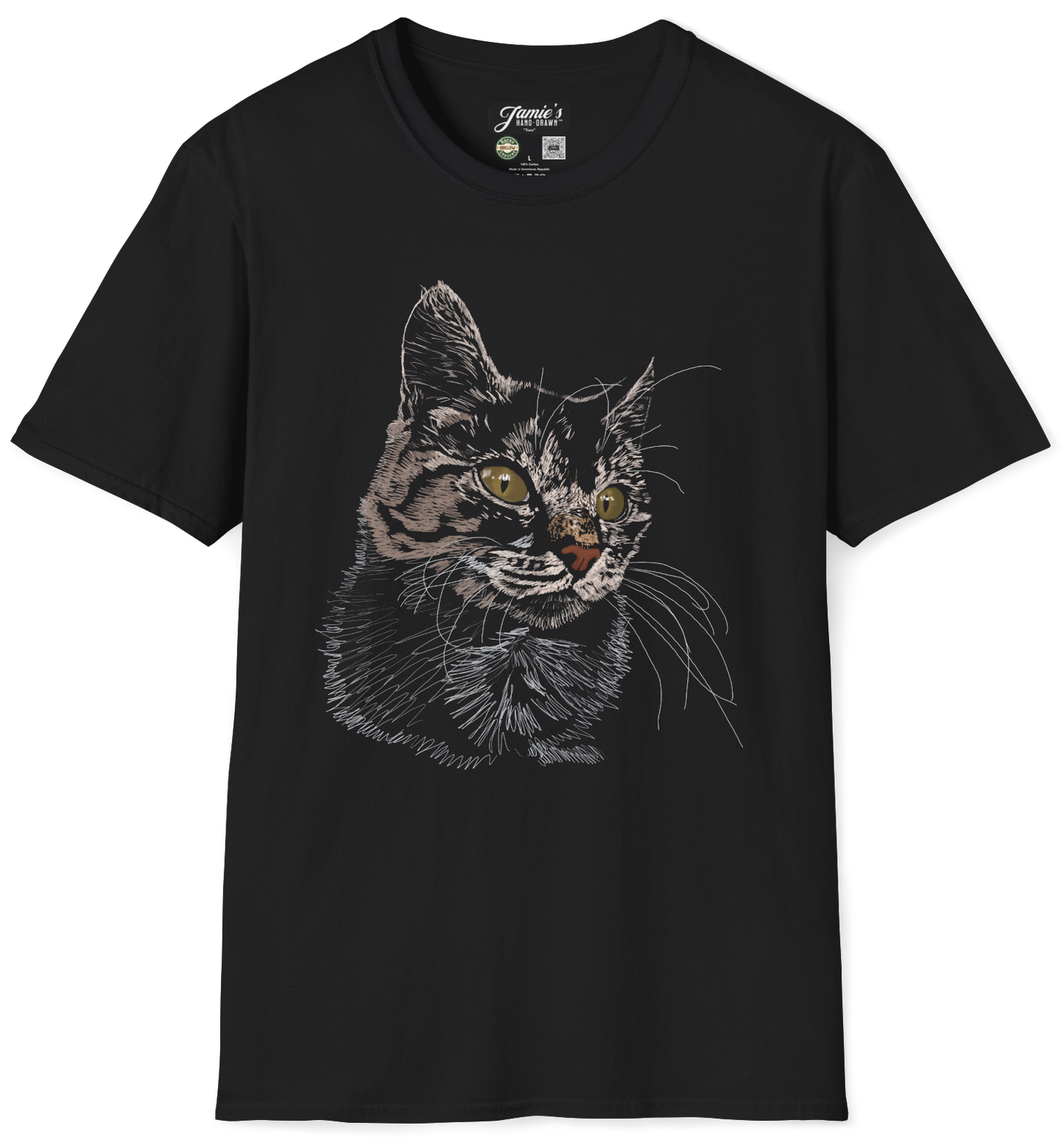 "Toes" Jamie's Hand-Drawn Cat Collection Unisex Softstyle T-Shirt