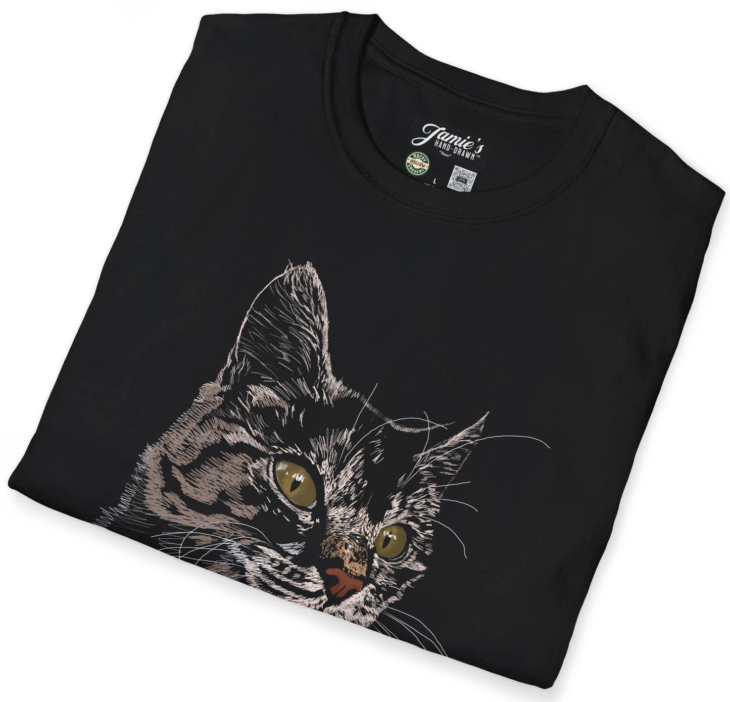 "Toes" Jamie's Hand-Drawn Cat Collection Unisex Softstyle T-Shirt