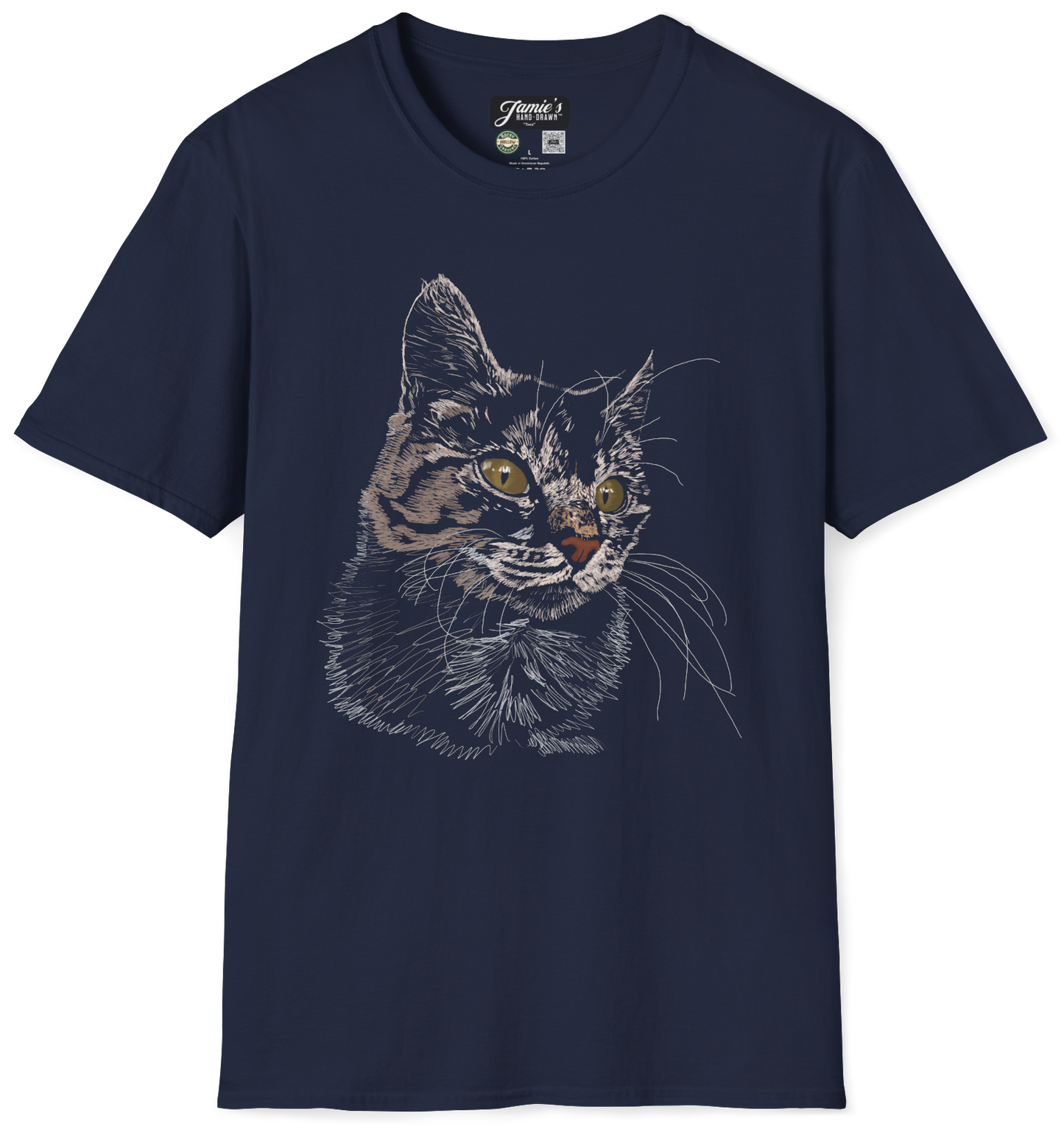 "Toes" Jamie's Hand-Drawn Cat Collection Unisex Softstyle T-Shirt