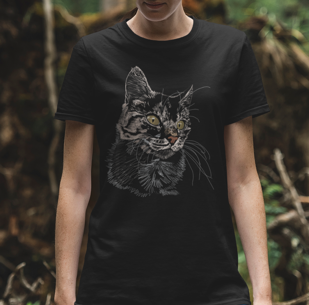 "Toes" Jamie's Hand-Drawn Cat Collection Unisex Softstyle T-Shirt