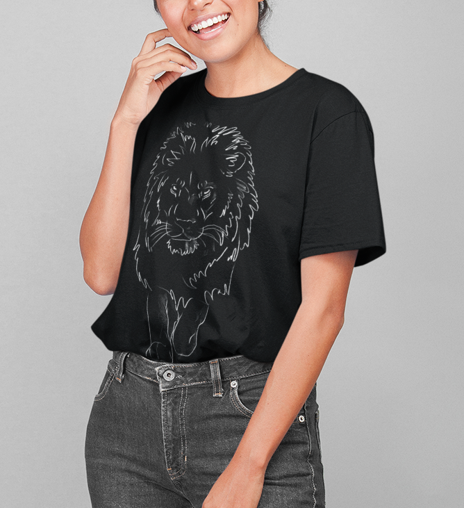 "King Cat" Jamie's Hand-Drawn Cat Collection Unisex Soft-style T-Shirt