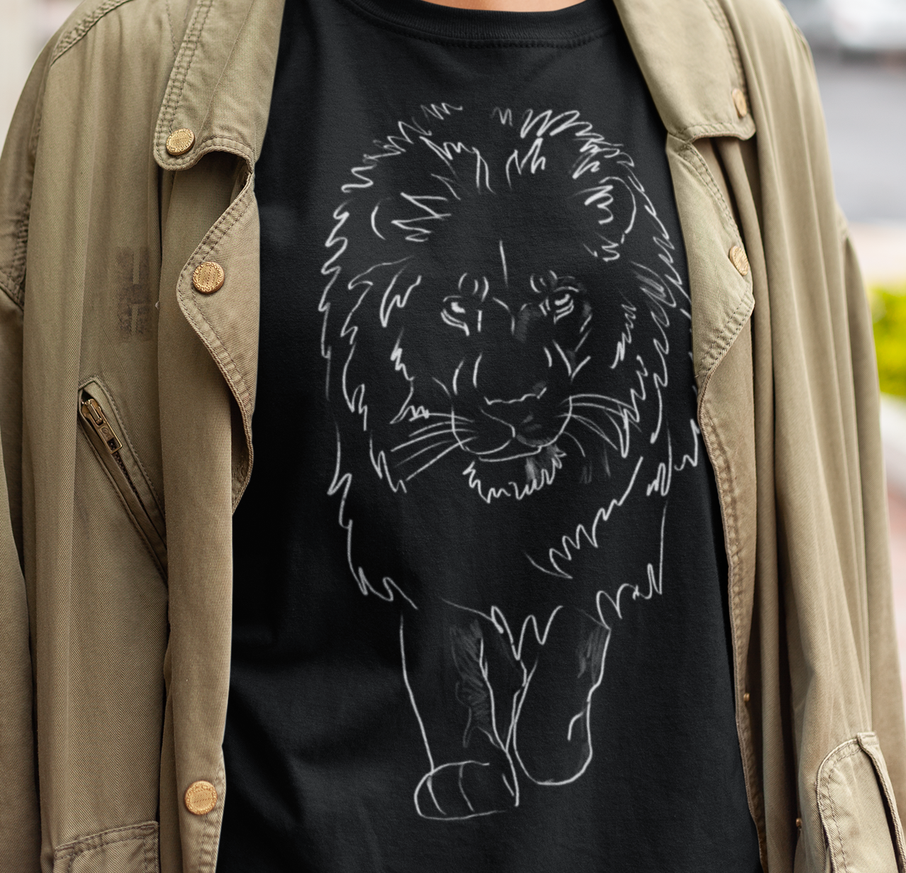 "King Cat" Jamie's Hand-Drawn Cat Collection Unisex Soft-style T-Shirt