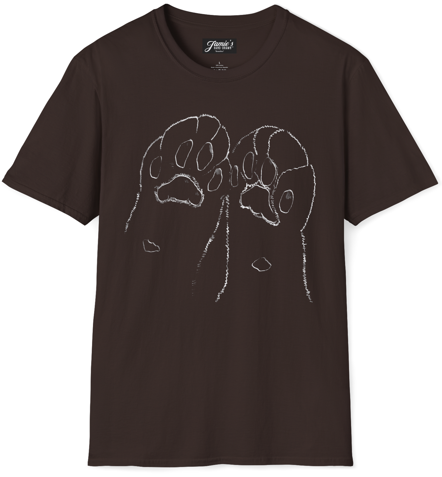 "BeanSies" Jamie's Hand-Drawn Cat Collection Unisex Soft-Style Tee Shirt