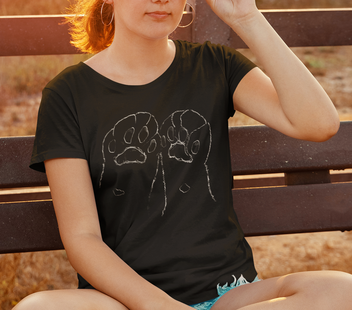 "BeanSies" Jamie's Hand-Drawn Cat Collection Unisex Soft-Style Tee Shirt