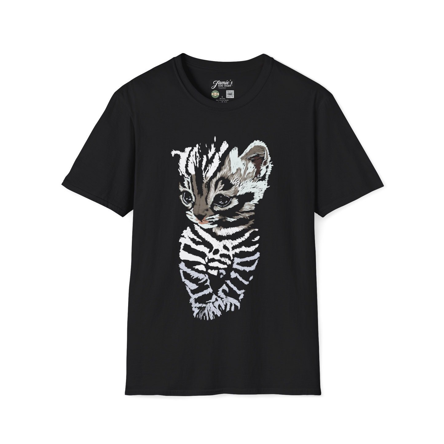 "Striped Kitten" from Jamie's Hand-Drawn Cat Collection.