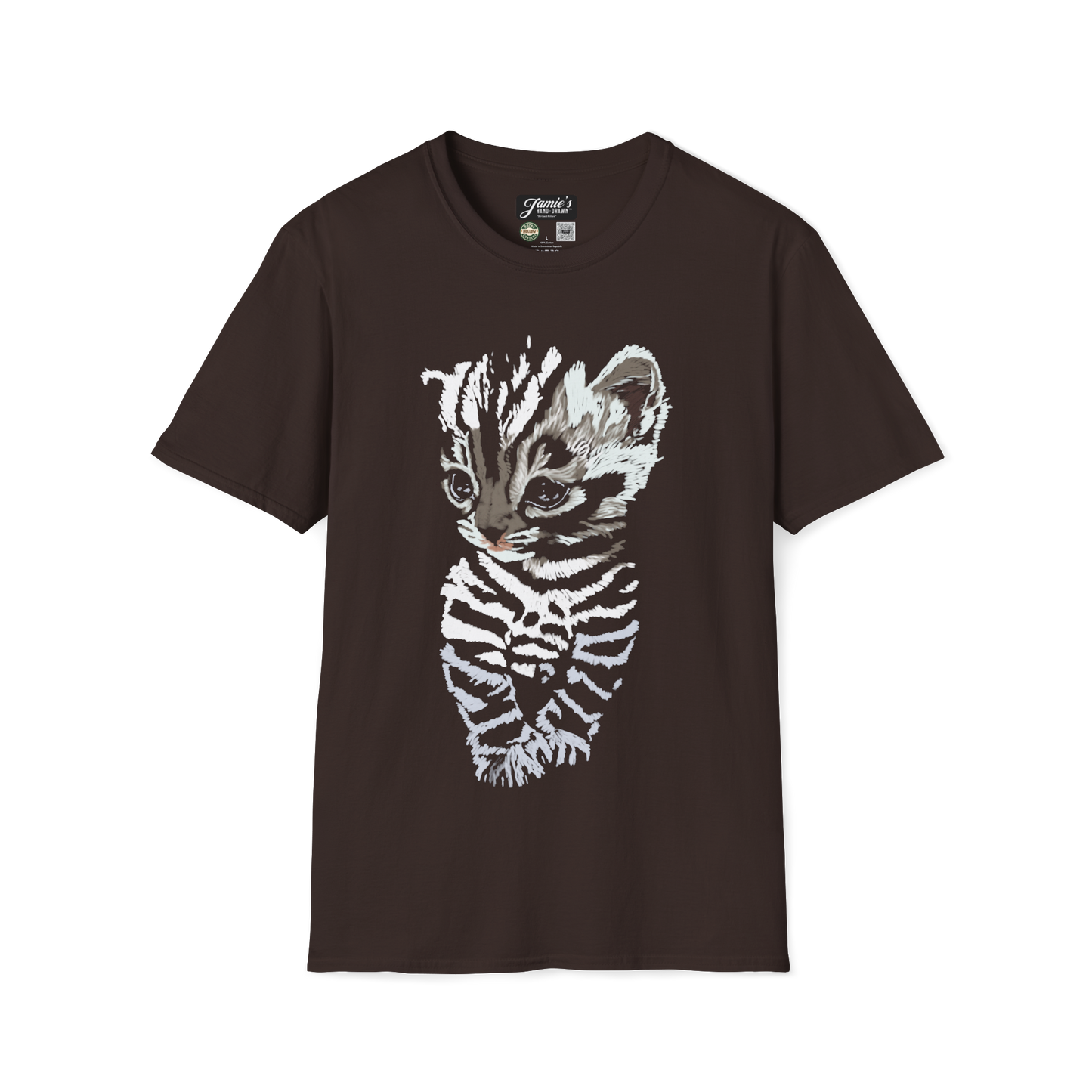 "Striped Kitten" from Jamie's Hand-Drawn Cat Collection.