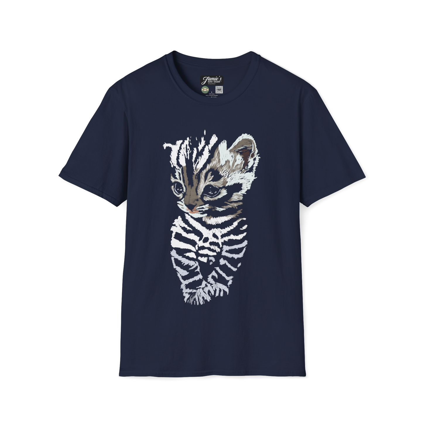 "Striped Kitten" from Jamie's Hand-Drawn Cat Collection.