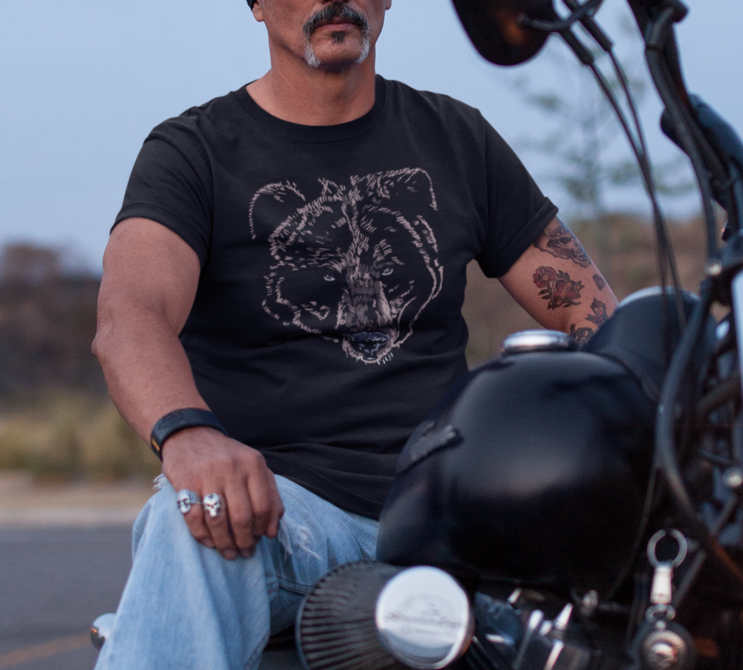 "Bear" Jamie's Hand-Drawn Collection Unisex Soft-style Tee Shirt
