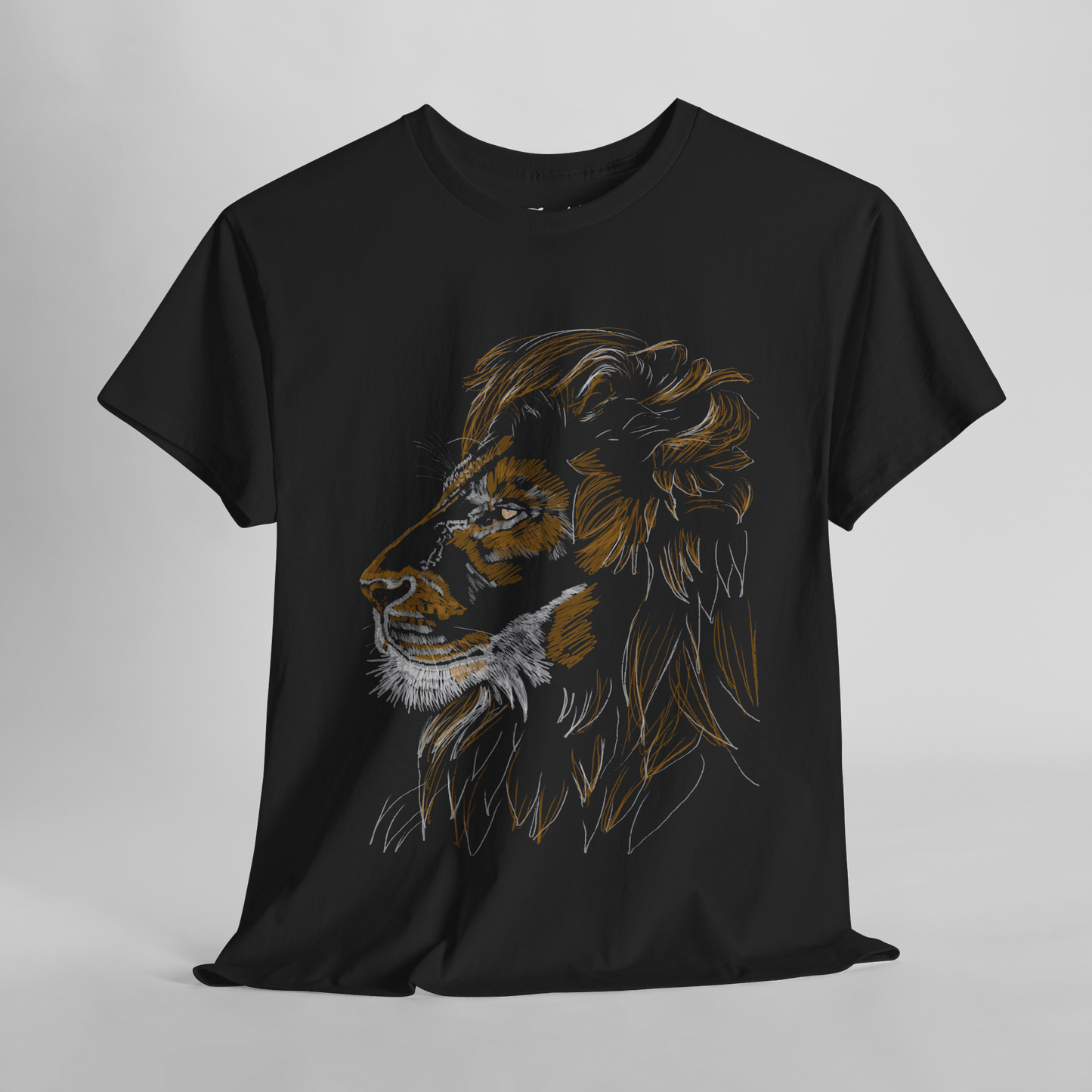 "Golden Lion" Jamie's Hand-Drawn Cat Collection Unisex Tee Shirt