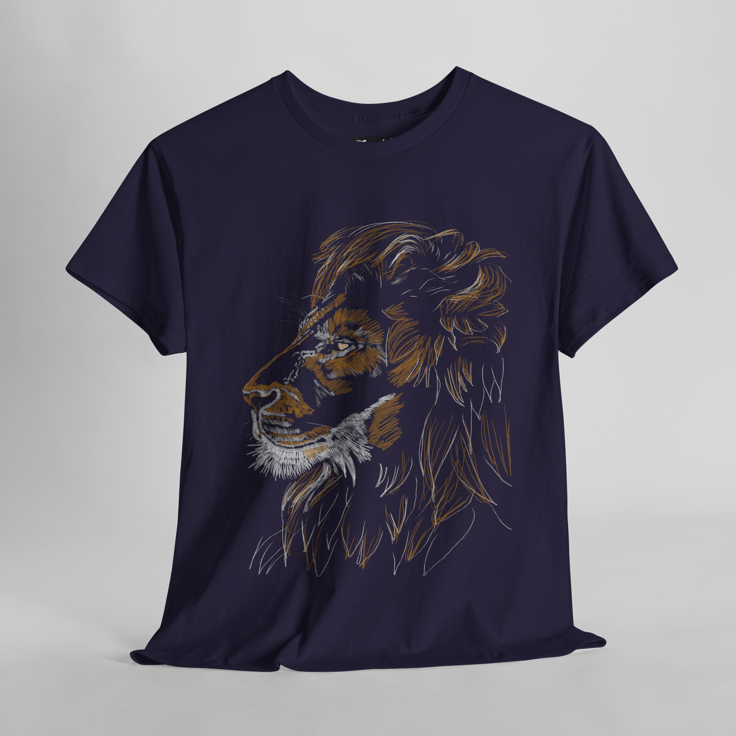"Golden Lion" Jamie's Hand-Drawn Cat Collection Unisex Tee Shirt