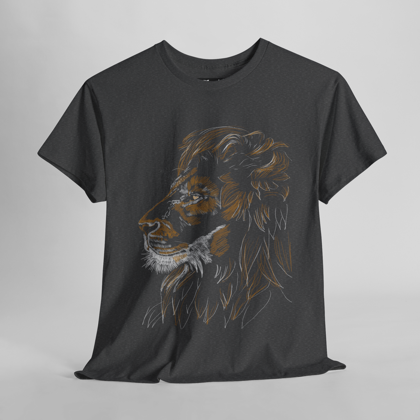 "Golden Lion" Jamie's Hand-Drawn Cat Collection Unisex Tee Shirt