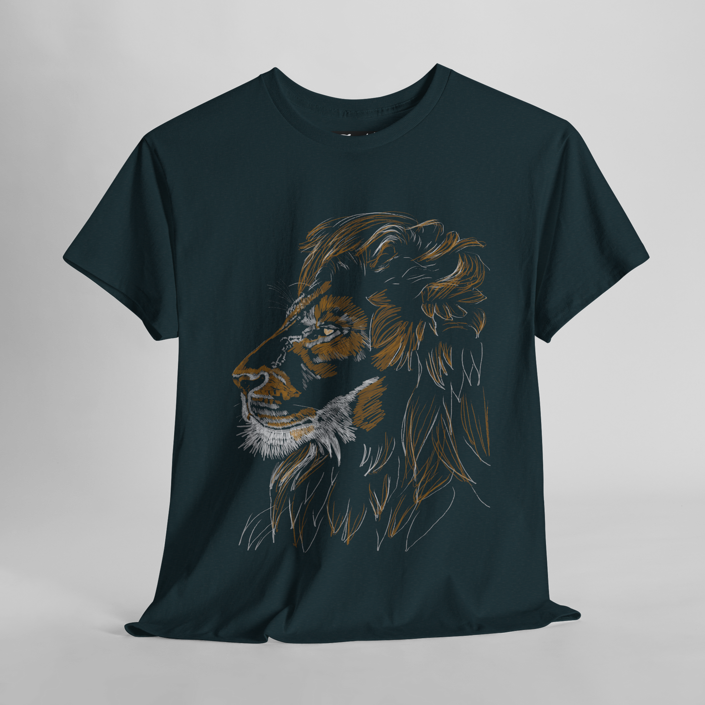 "Golden Lion" Jamie's Hand-Drawn Cat Collection Unisex Tee Shirt