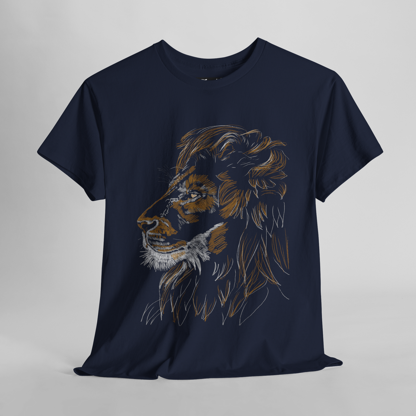 "Golden Lion" Jamie's Hand-Drawn Cat Collection Unisex Tee Shirt