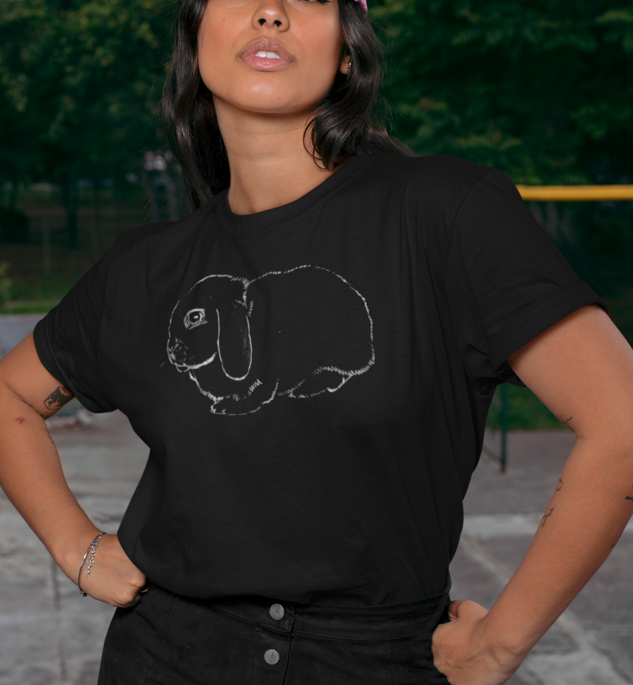 "Lop Bunny" Jamie's Hand-Drawn Rabbit Collection Unisex Soft-style T-Shirt