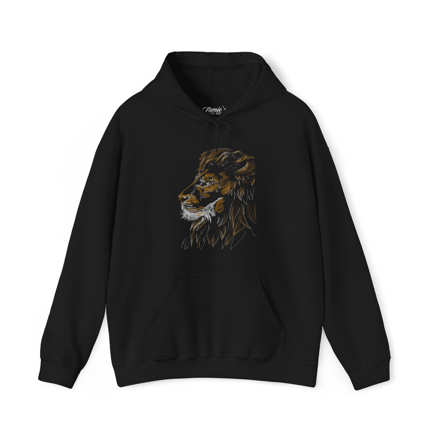 "Golden Lion" Jamie's Hand-Drawn Cat Collection Heavy Blend Unisex Hoodie