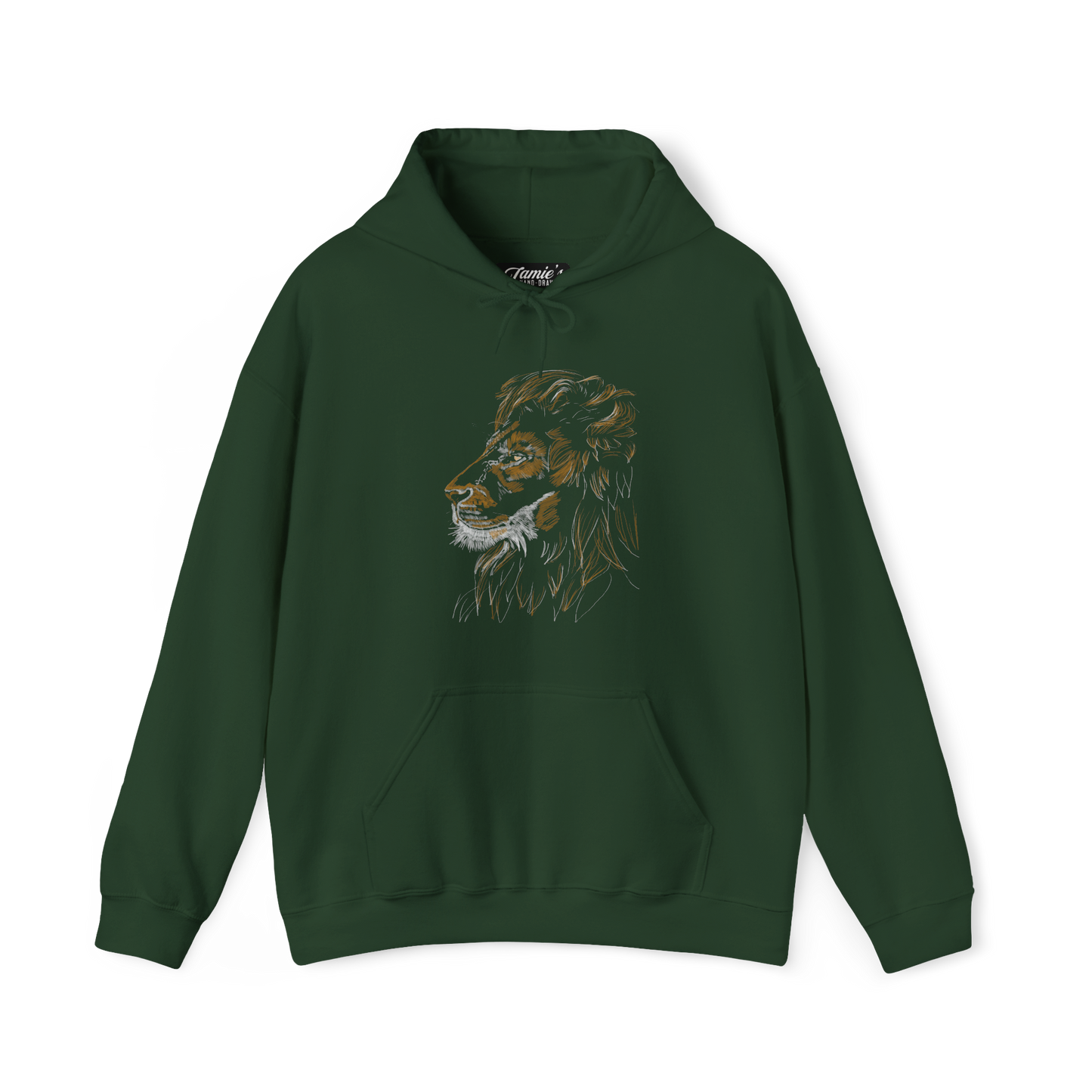 "Golden Lion" Jamie's Hand-Drawn Cat Collection Heavy Blend Unisex Hoodie