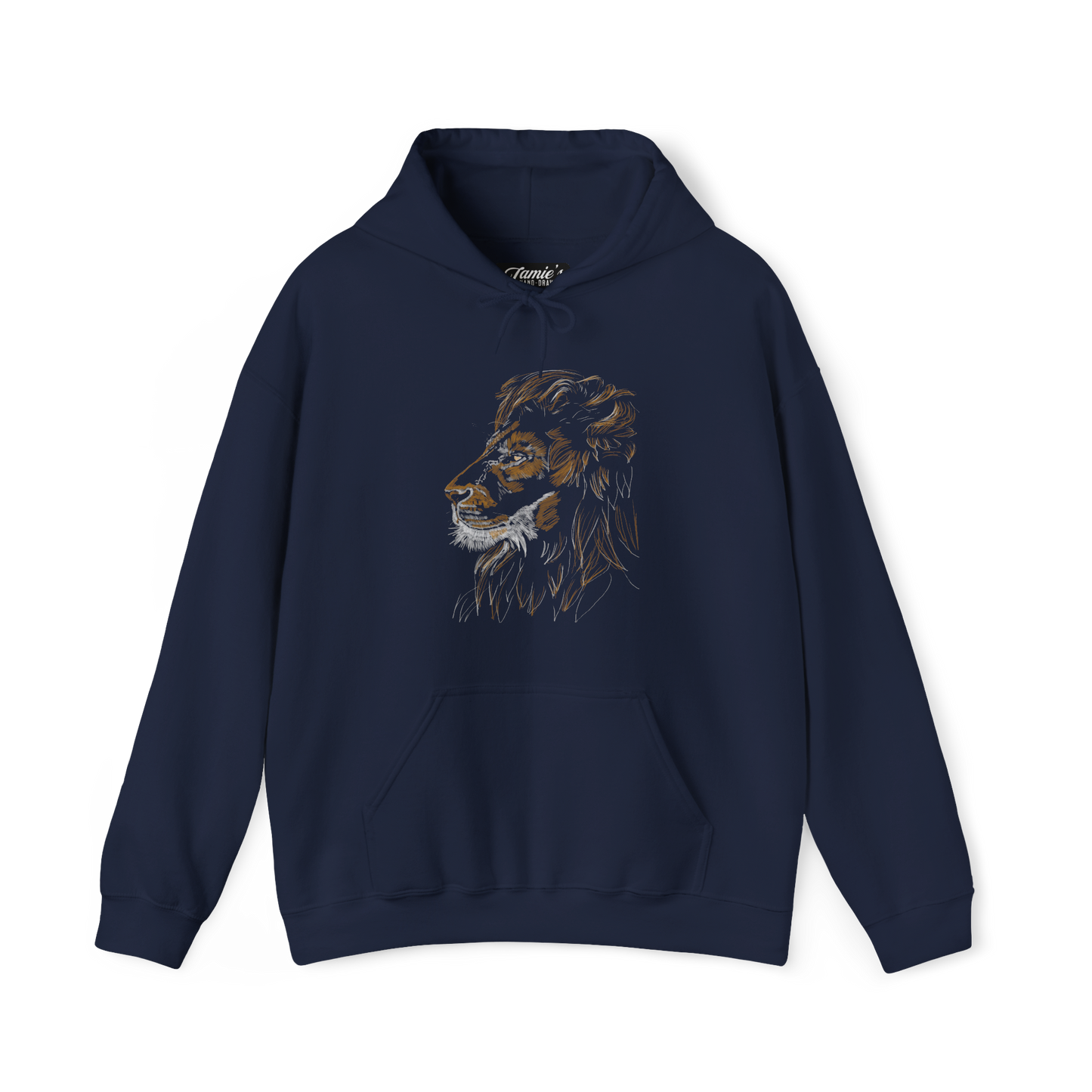 "Golden Lion" Jamie's Hand-Drawn Cat Collection Heavy Blend Unisex Hoodie