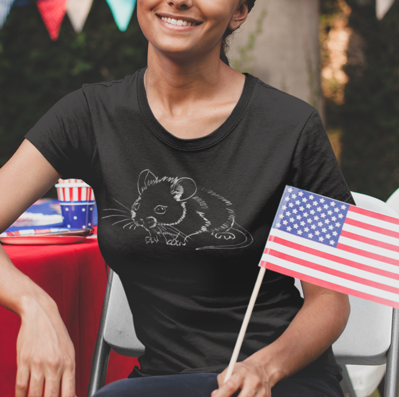 "Mouse" Jamie's Hand-Drawn Critter Collection Unisex Soft-style T-Shirt