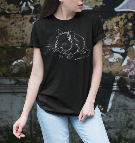 "Mouse" Jamie's Hand-Drawn Critter Collection Unisex Soft-style T-Shirt