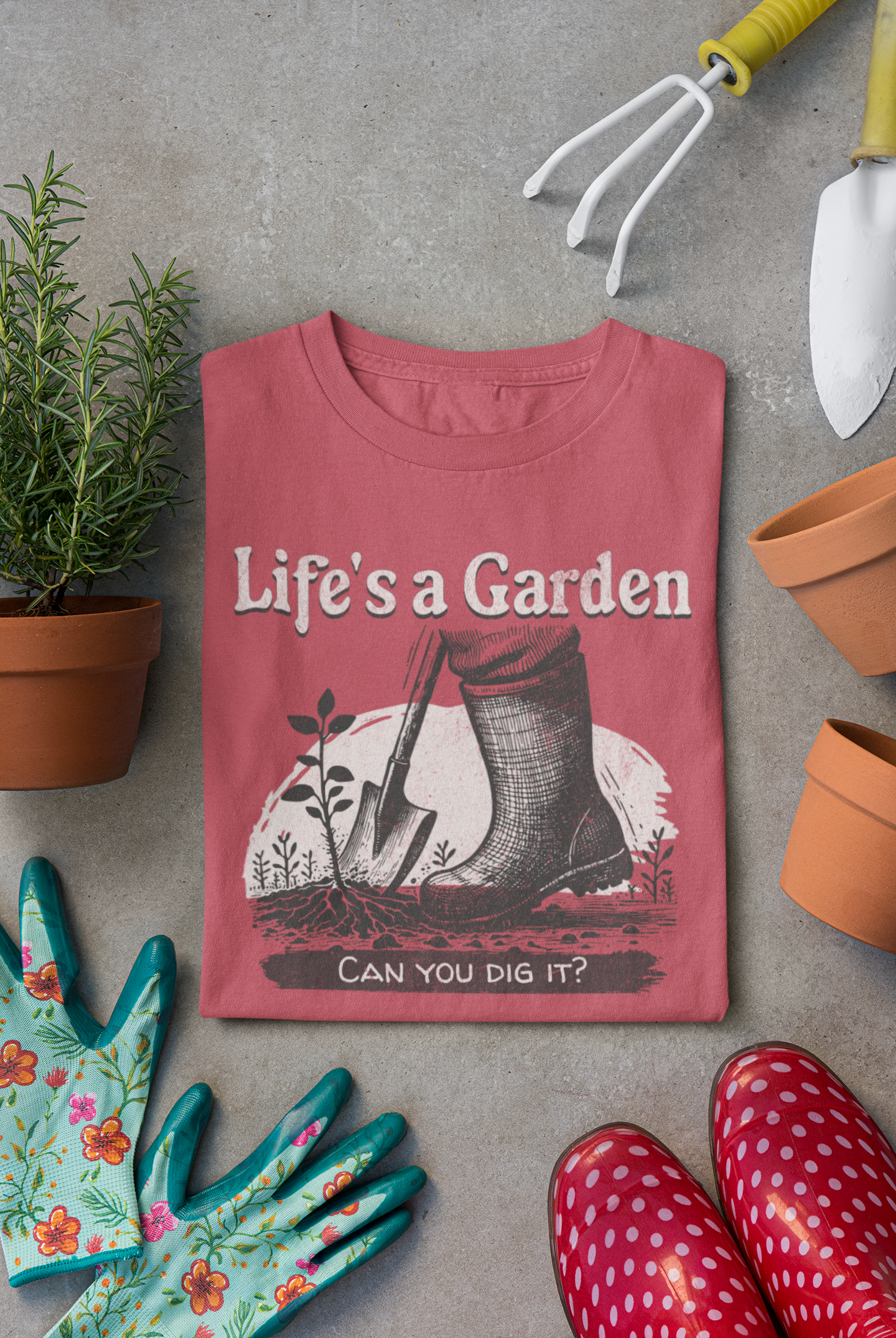Life's a Garden - Can You Dig It? Unisex Soft-style Gardening T-Shirt