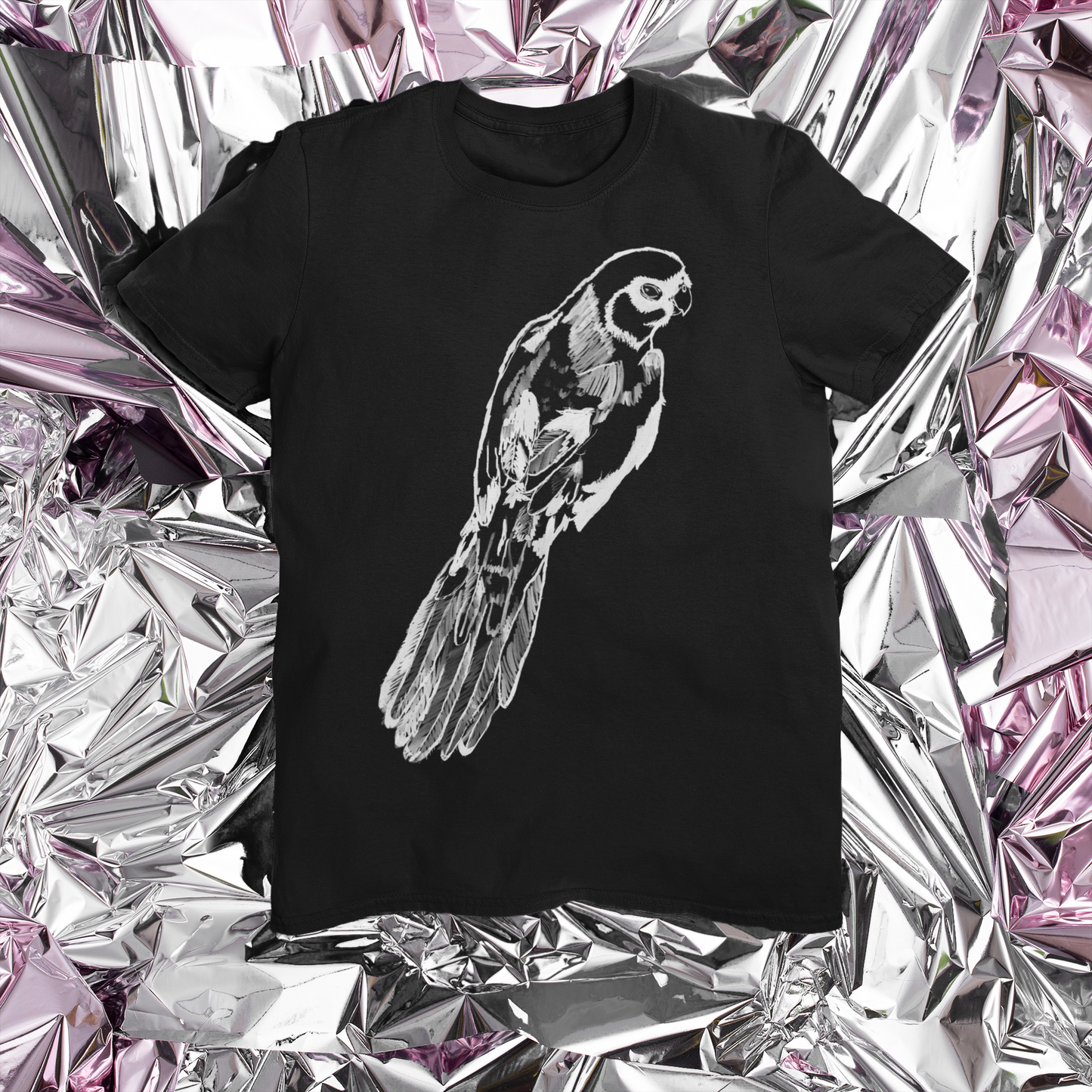 "Parakeet" Jamie's Hand-Drawn Bird Collection Unisex Soft-style T-Shirt