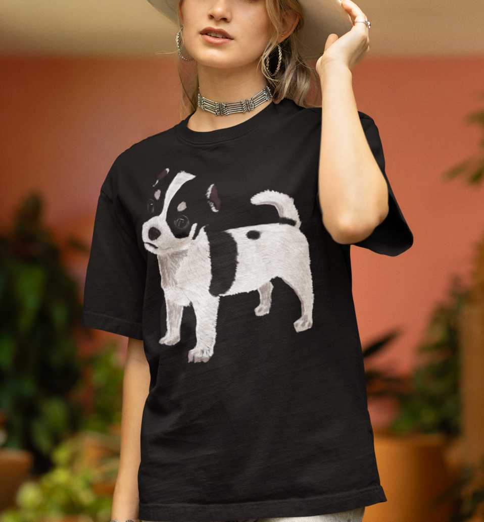 "Chihuahua Pup" Jamie's Hand-Drawn Dog Collection Unisex T-Shirt