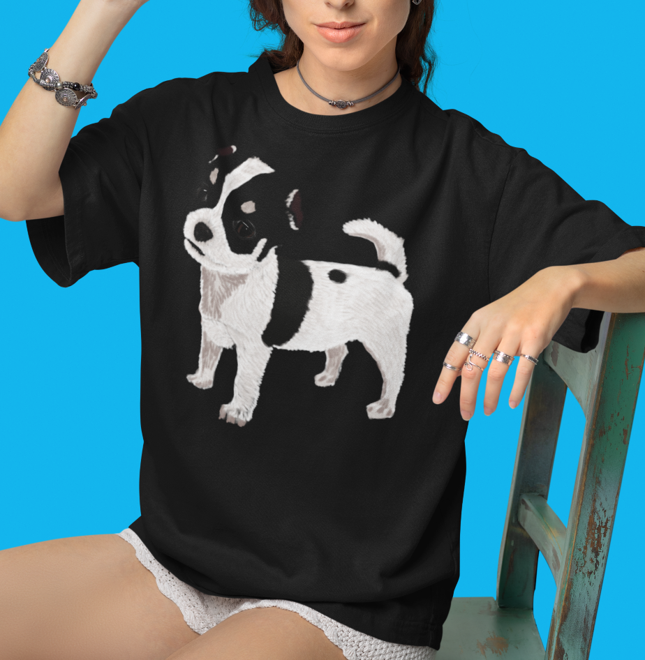 "Chihuahua Pup" Jamie's Hand-Drawn Dog Collection Unisex T-Shirt
