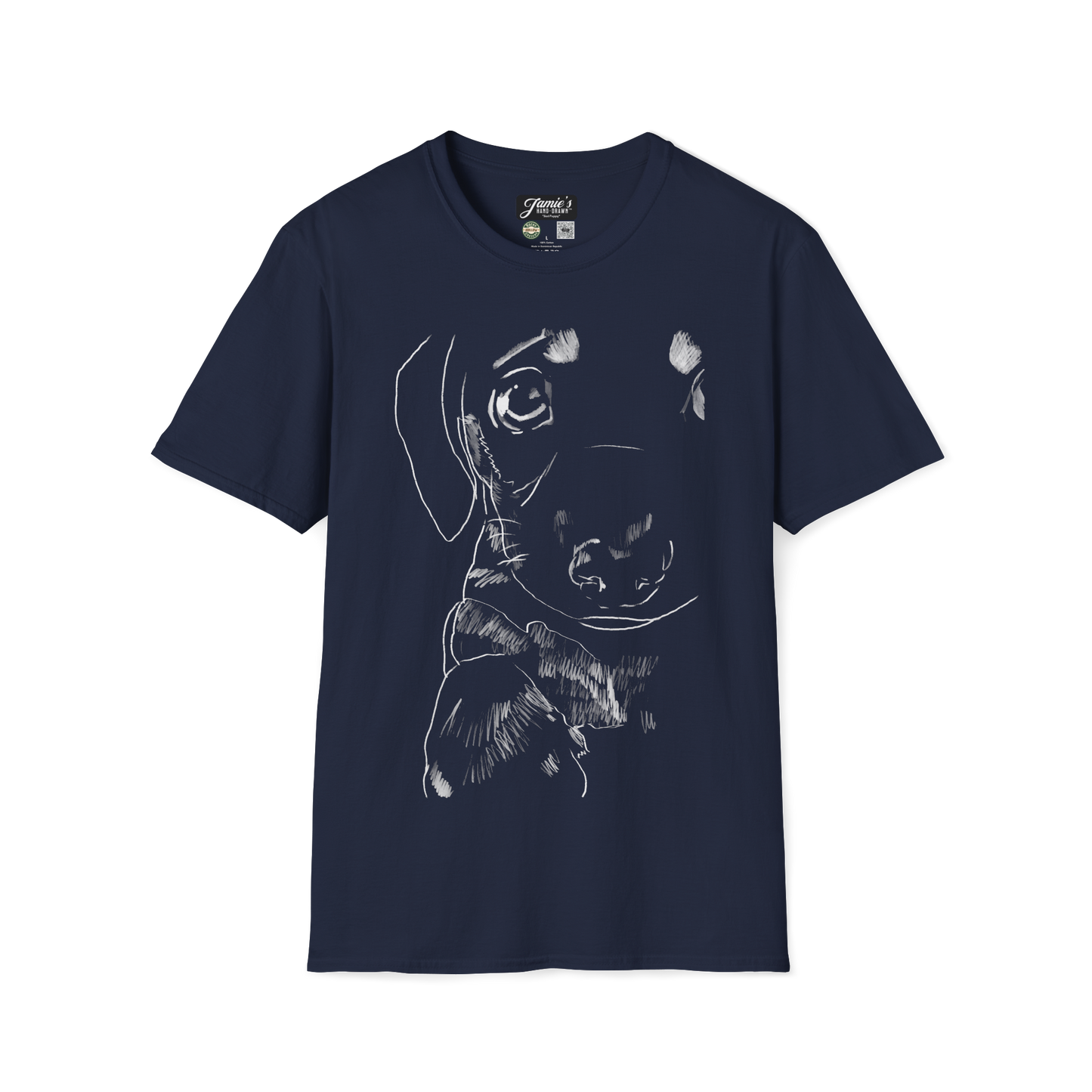 "Sad Puppy" Jamie's Hand-Drawn Dog Collection Unisex T-Shirt