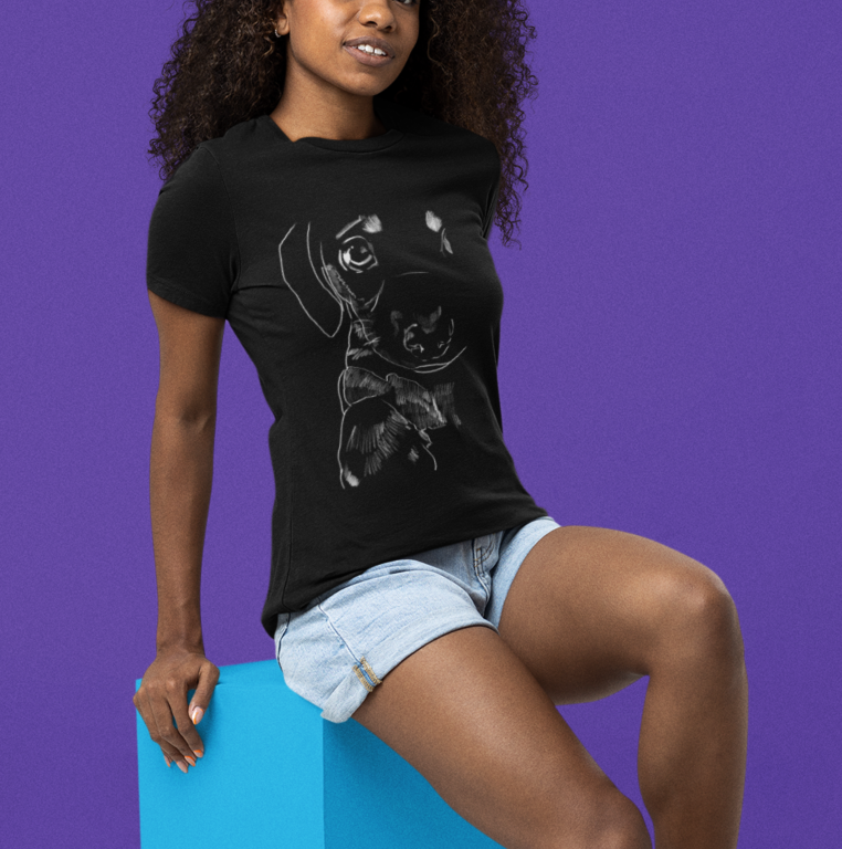 "Sad Puppy" Jamie's Hand-Drawn Dog Collection Unisex T-Shirt