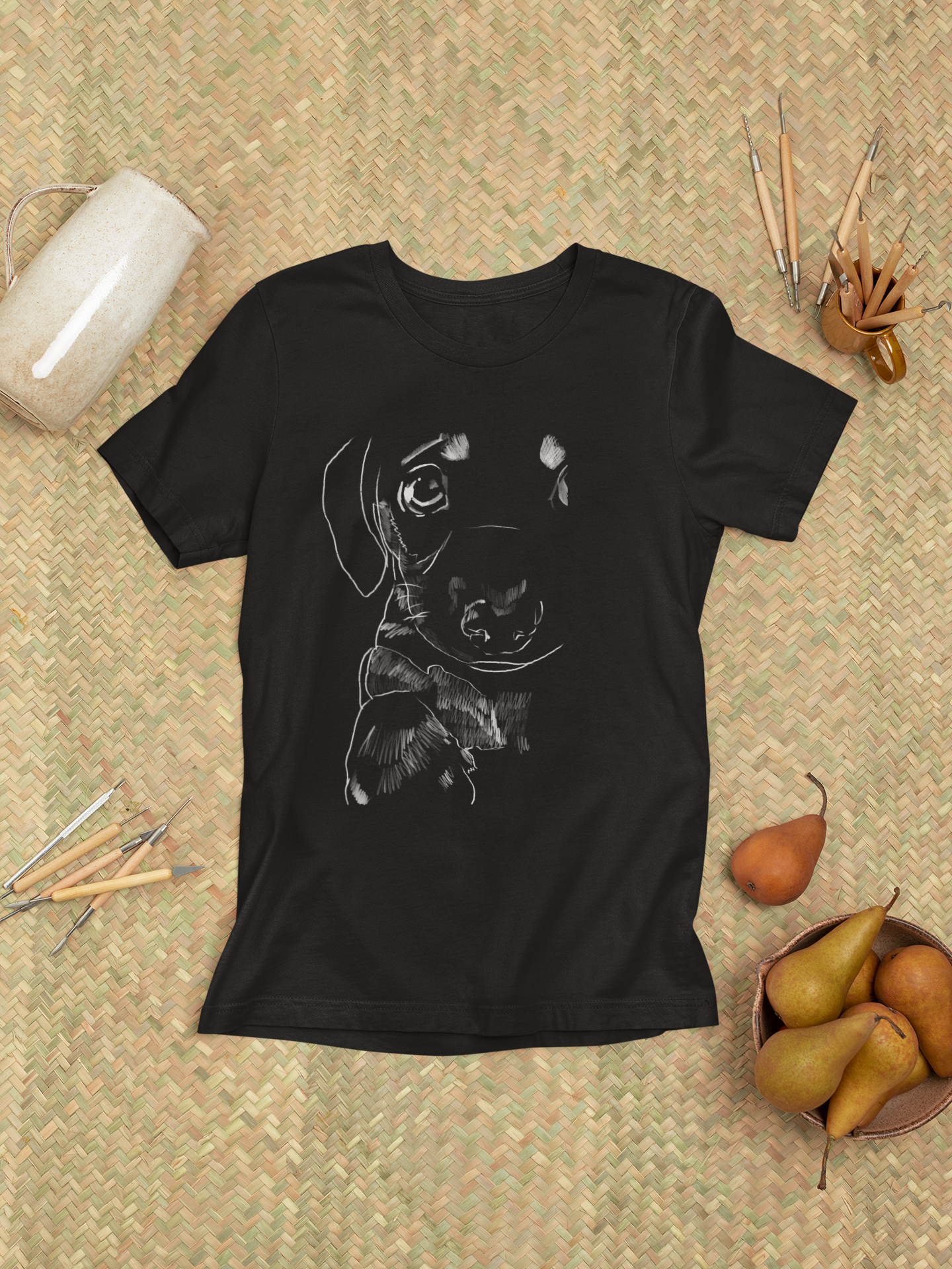 "Sad Puppy" Jamie's Hand-Drawn Dog Collection Unisex T-Shirt