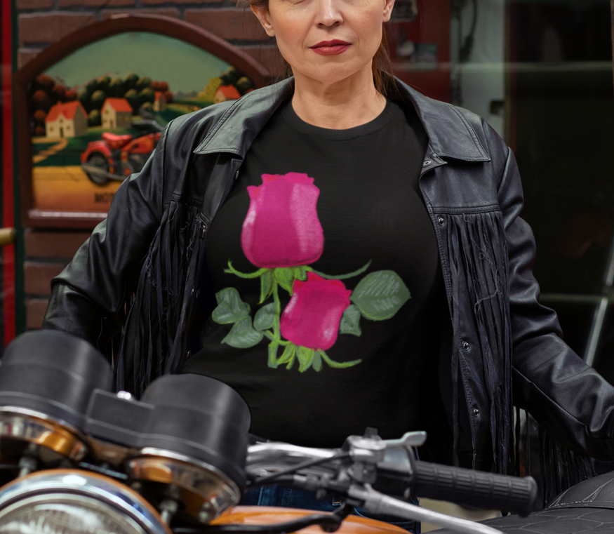 "Roses" Jamie's Hand-Drawn Floral Collection Unisex Soft-style T-Shirt
