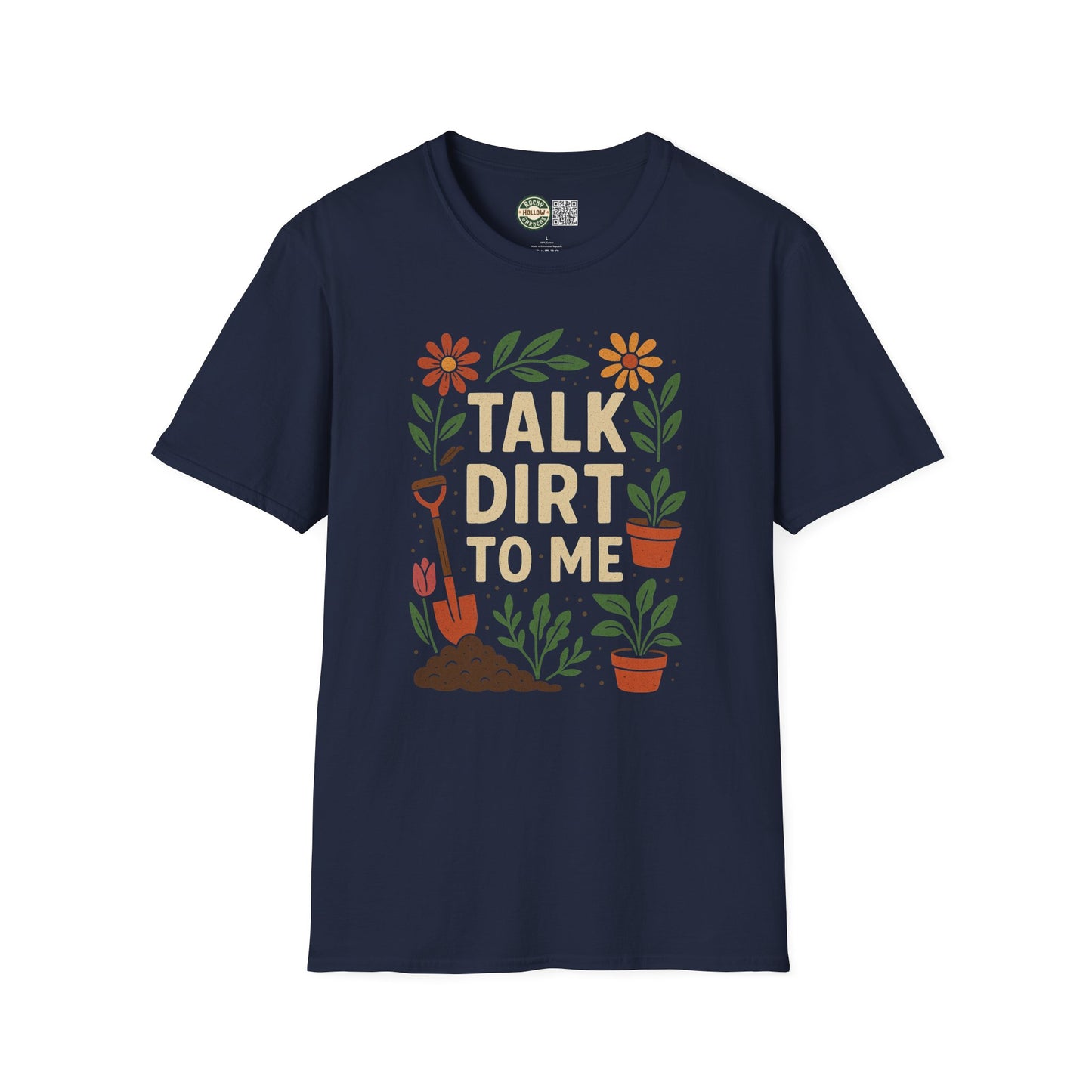 "Talk Dirt To Me" Gardener's Quote T-Shirt, Funny Plant Lover Tee, Gardening Gifts, Floral Design Shirt, Nature Lover Apparel