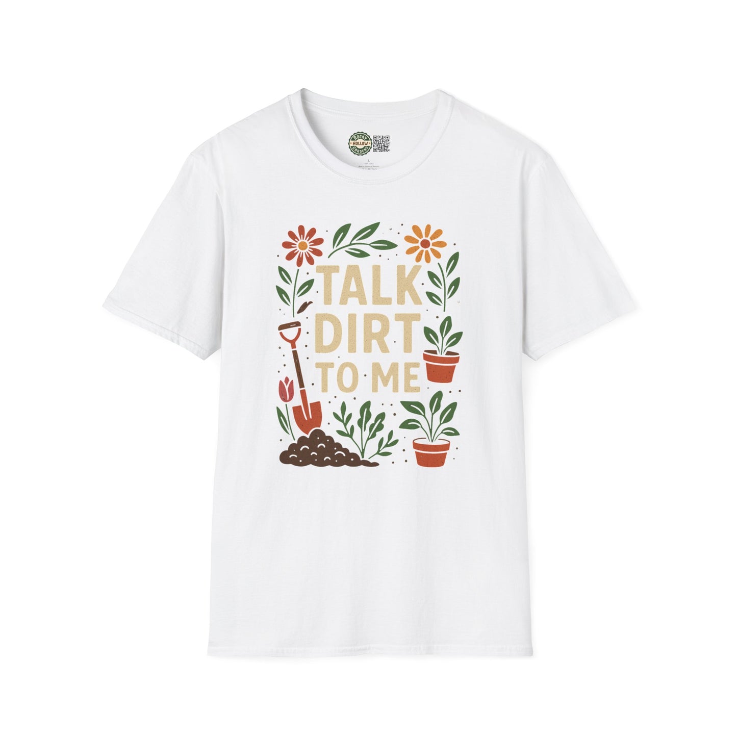 "Talk Dirt To Me" Gardener's Quote T-Shirt, Funny Plant Lover Tee, Gardening Gifts, Floral Design Shirt, Nature Lover Apparel