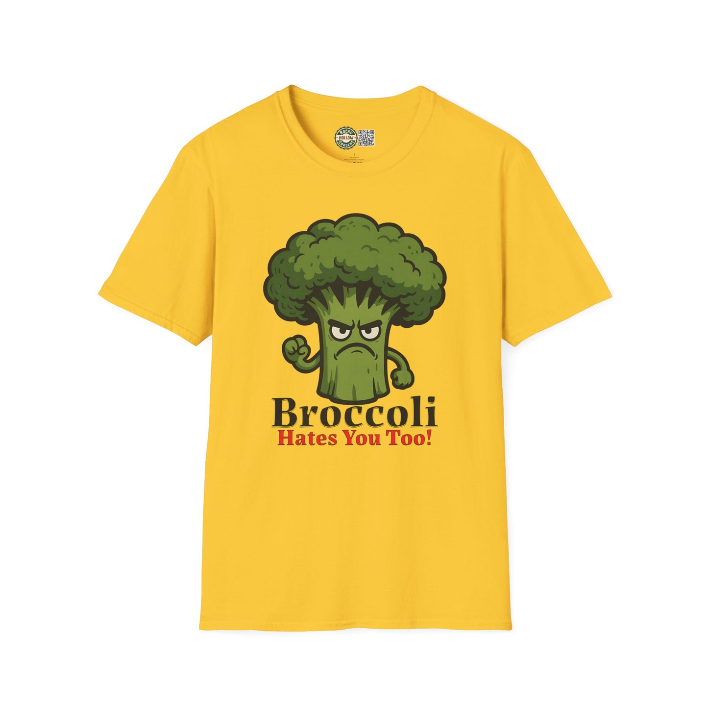 "Broccoli Hates You Too!" Funny Unisex T-Shirt, Gift for Veggie Lovers, Quirky Apparel for Gardeners, Humorous Tee for Foodies, Unique Present