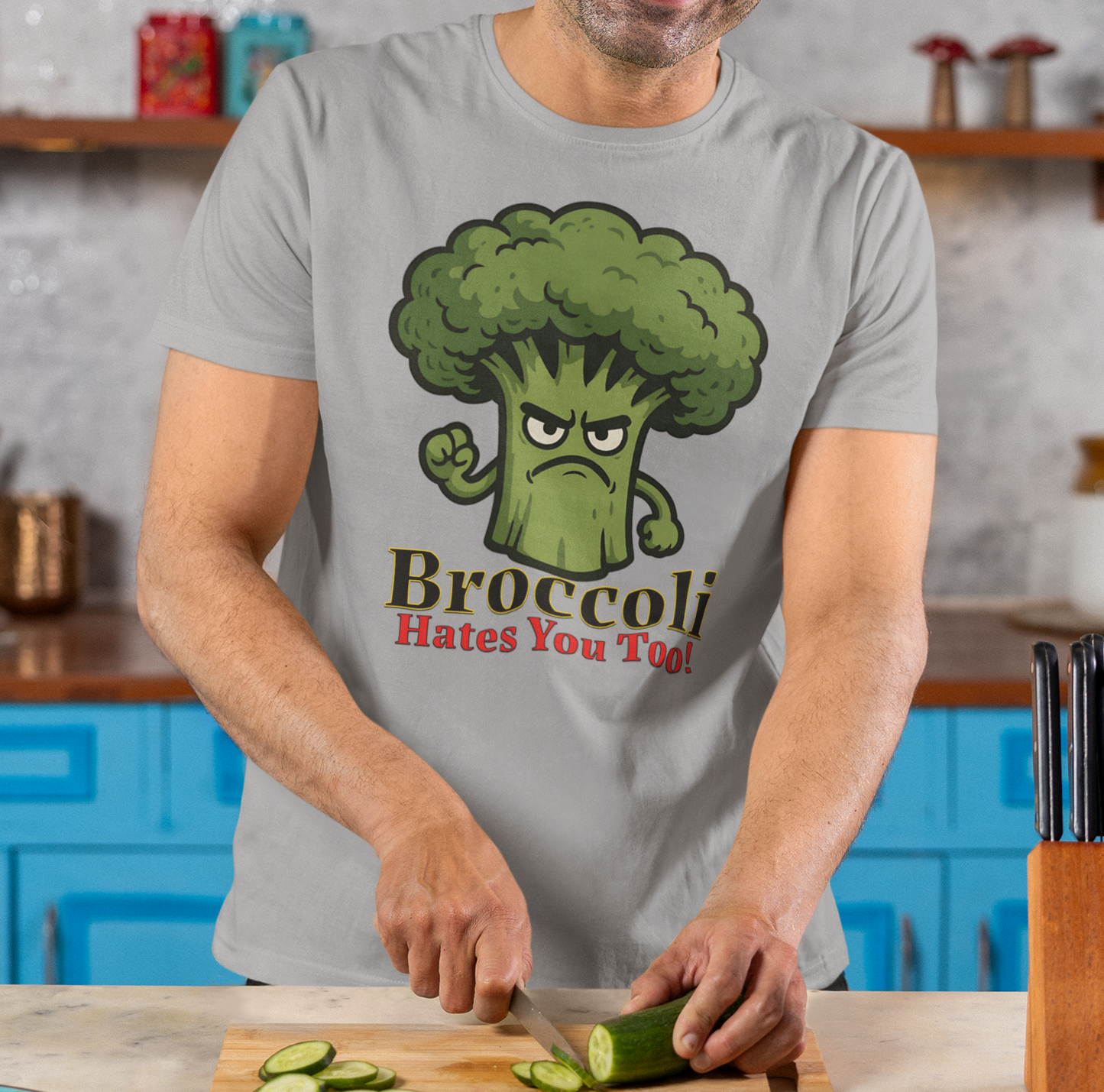 "Broccoli Hates You Too!" Funny Unisex T-Shirt, Gift for Veggie Lovers, Quirky Apparel for Gardeners, Humorous Tee for Foodies, Unique Present