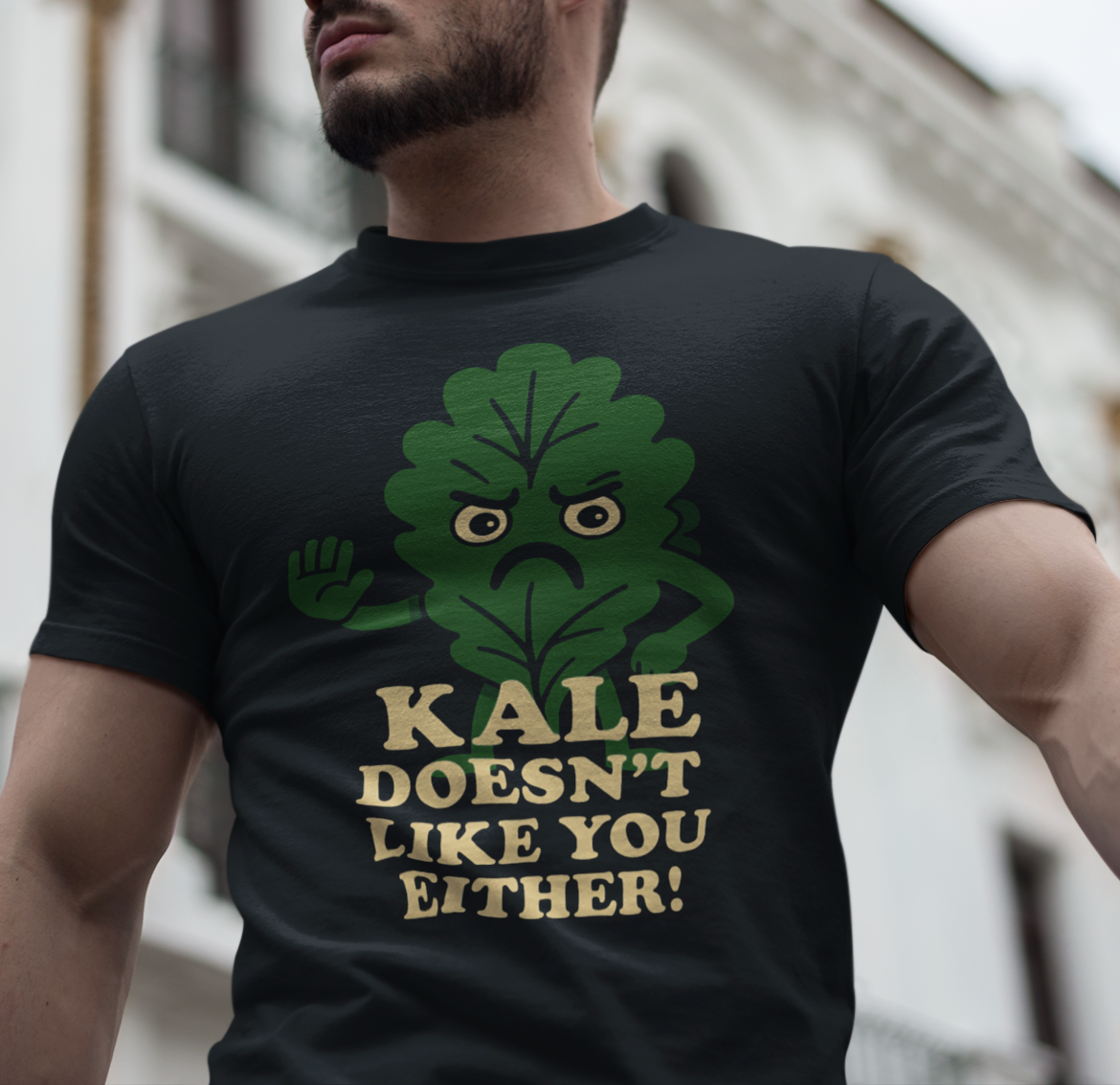 "Kale Doesn't Like You Either" Funny Kale T-Shirt, Unisex Softstyle Tee, Plant Lovers Gift, Humorous Vegan Apparel, Healthy Lifestyle Shirt, Eco-Friendly Fashion