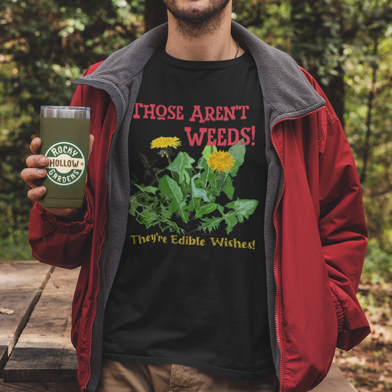"Those Aren't Weeds!" Funny Edible Dandelion T-Shirt, Gardening Gift, Plant Lover Tee, Nature Humor Shirt, Botanical Apparel, Eco-Friendly Fashion