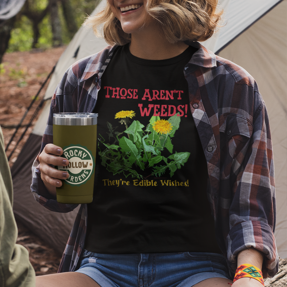 "Those Aren't Weeds!" Funny Edible Dandelion T-Shirt, Gardening Gift, Plant Lover Tee, Nature Humor Shirt, Botanical Apparel, Eco-Friendly Fashion