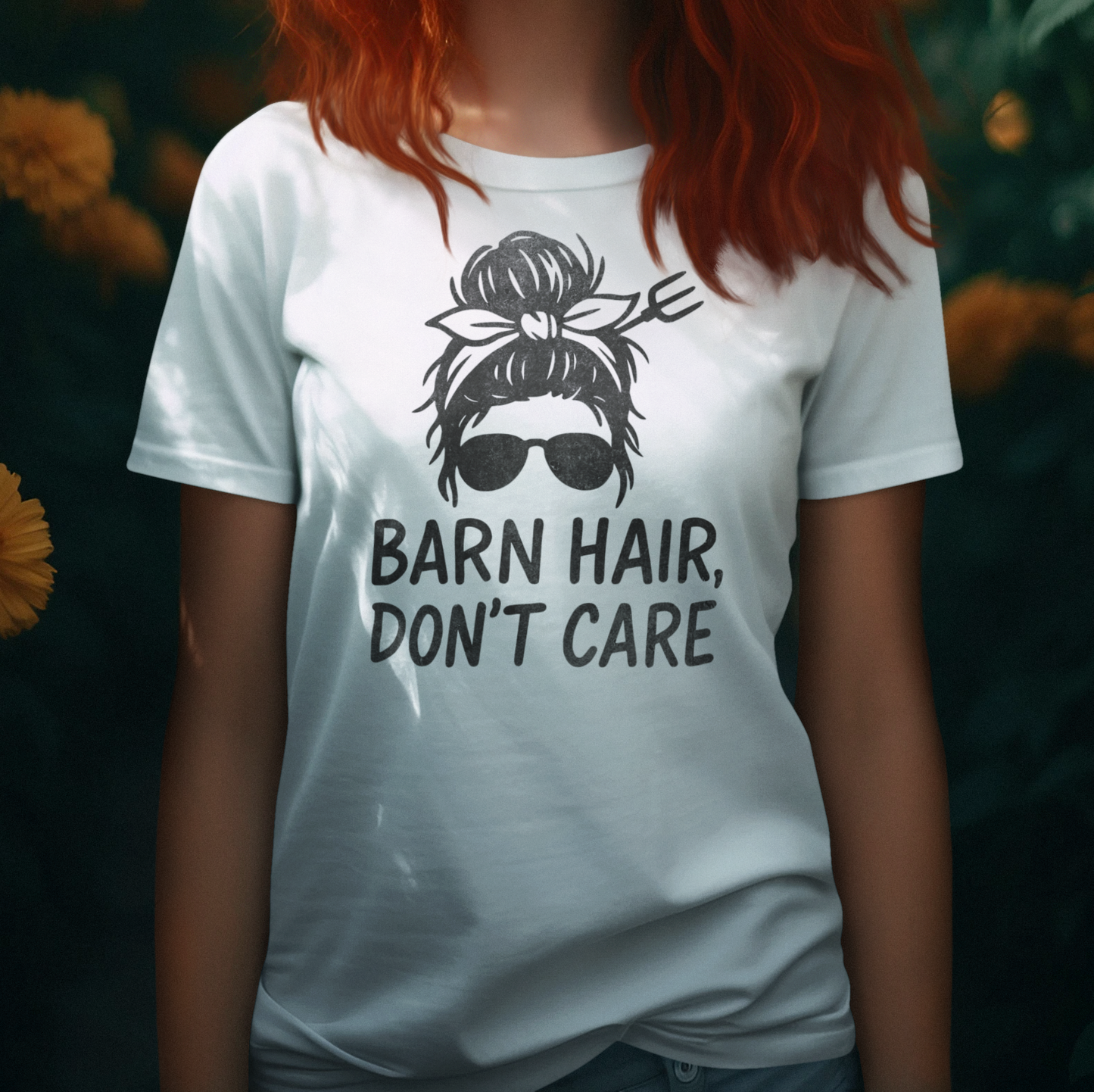 "Barn Hair Don't Care" Unisex T-Shirt, Casual Tee for Farm Lovers, Great for Summer, Gifts for Her, Country Vibes Fashion, Homesteader Humor