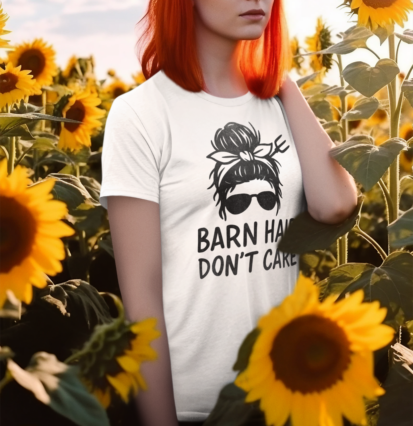"Barn Hair Don't Care" Unisex T-Shirt, Casual Tee for Farm Lovers, Great for Summer, Gifts for Her, Country Vibes Fashion, Homesteader Humor