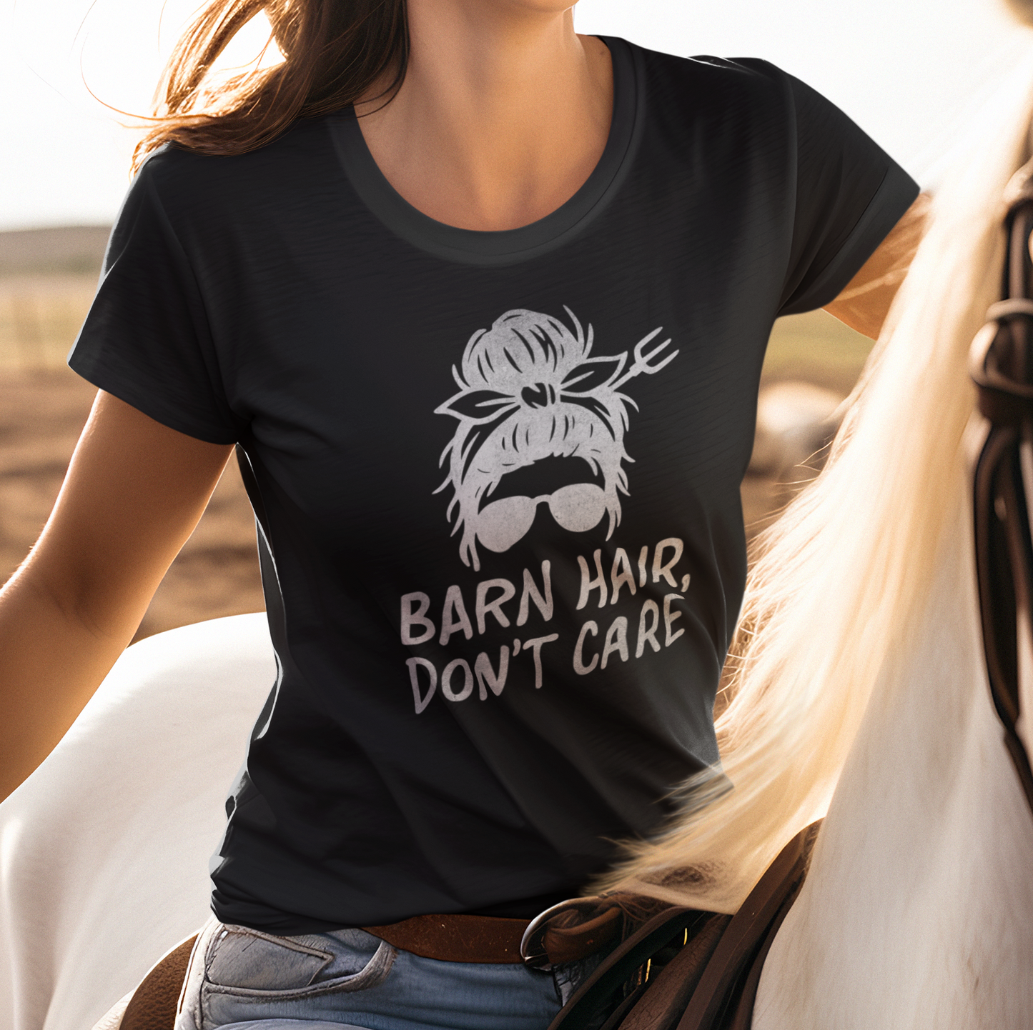 "Barn Hair Don't Care" Unisex T-Shirt, Casual Tee for Farm Lovers, Great for Summer, Gifts for Her, Country Vibes Fashion, Homesteader Humor