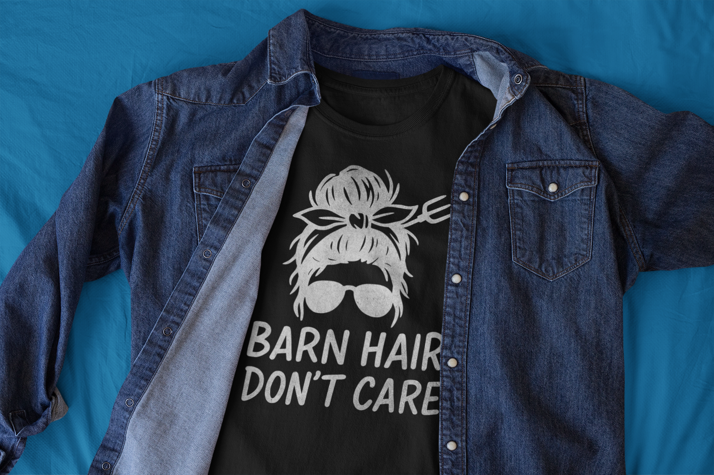 "Barn Hair Don't Care" Unisex T-Shirt, Casual Tee for Farm Lovers, Great for Summer, Gifts for Her, Country Vibes Fashion, Homesteader Humor