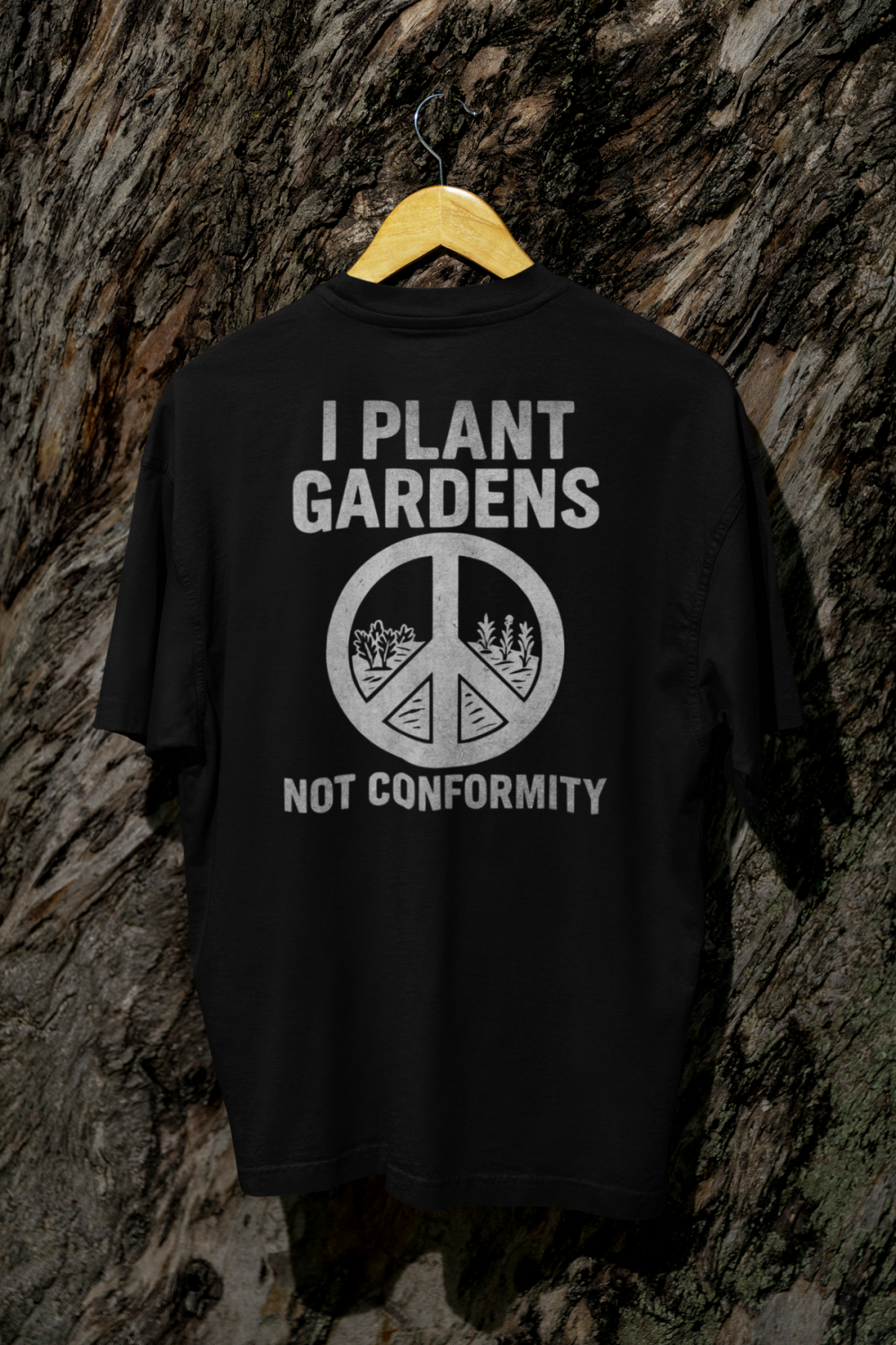 "I Plant Gardens Not Conformity" Peaceful Gardening T-Shirt, Eco-friendly Tee, Gift for Gardeners, Nature Lover Apparel, Rebellious Homestead