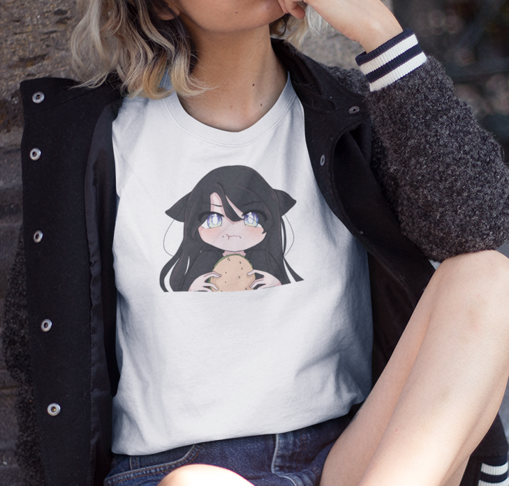Little Ruby - Cute wolf girl T-Shirt | Anime Style, Softstyle Tee, Gift for Gamers, Cartoon Shirt, Kawaii Apparel