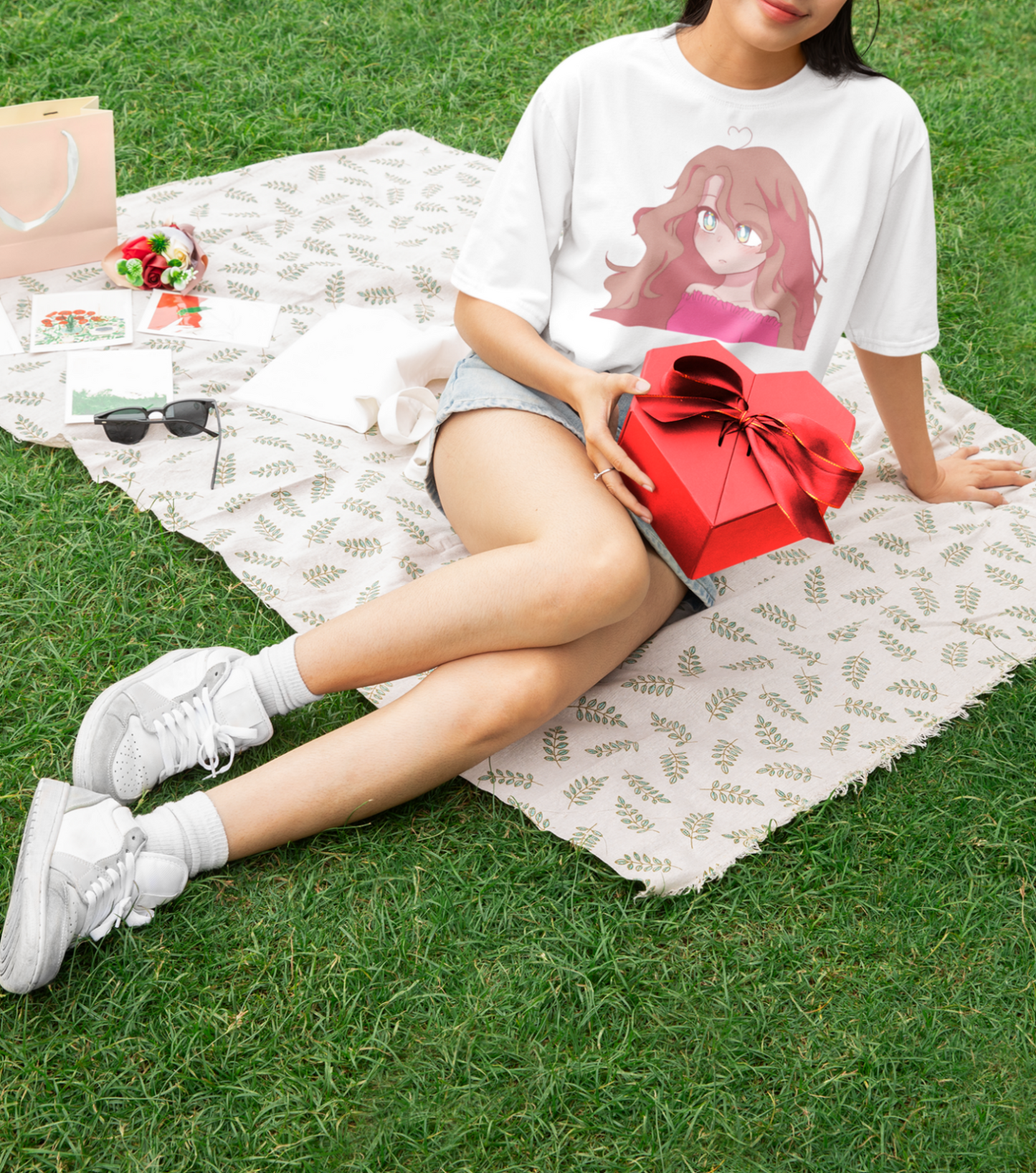 Ava - Anime Girl Graphic T-Shirt, Cute Casual Tee, Stylish Gift for Her, Cartoon Apparel, Unisex Softstyle Shirt